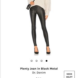 NWT Plenty Jean Faux leather Jean